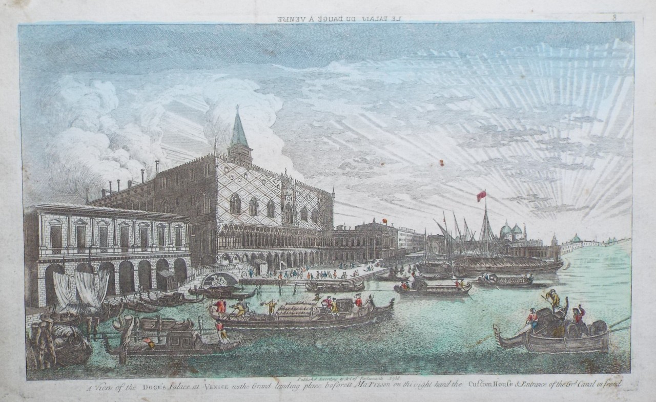 Print - A View of the Doge's Palace at Venice ....