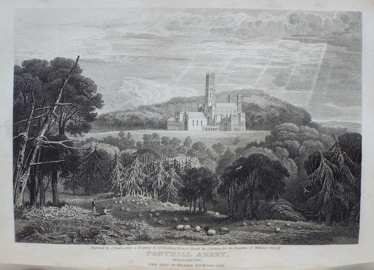 Print - Fonthill Abbey, Wiltshire. The Seat of William Beckford Esqr. - Rawle