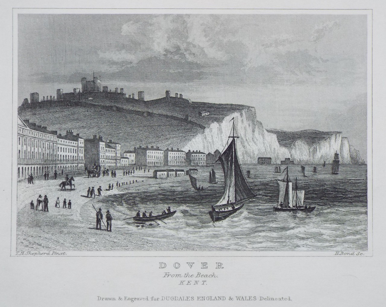 Print - Dover From the Beach. Kent.