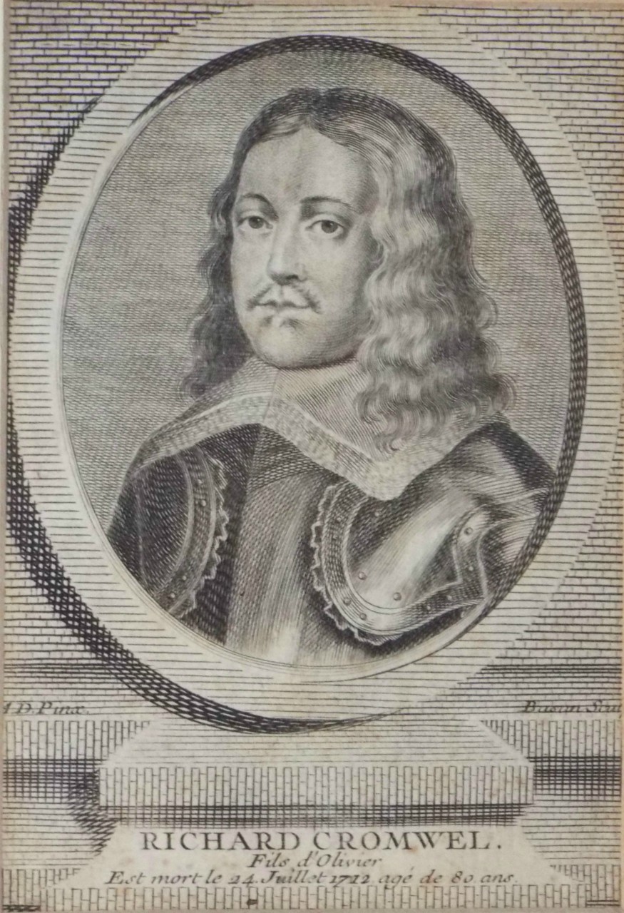 Print - Richard Cromwell. Fils d'Olivier Est mort le 24 Juillet 1712 age de 80 ans - 
