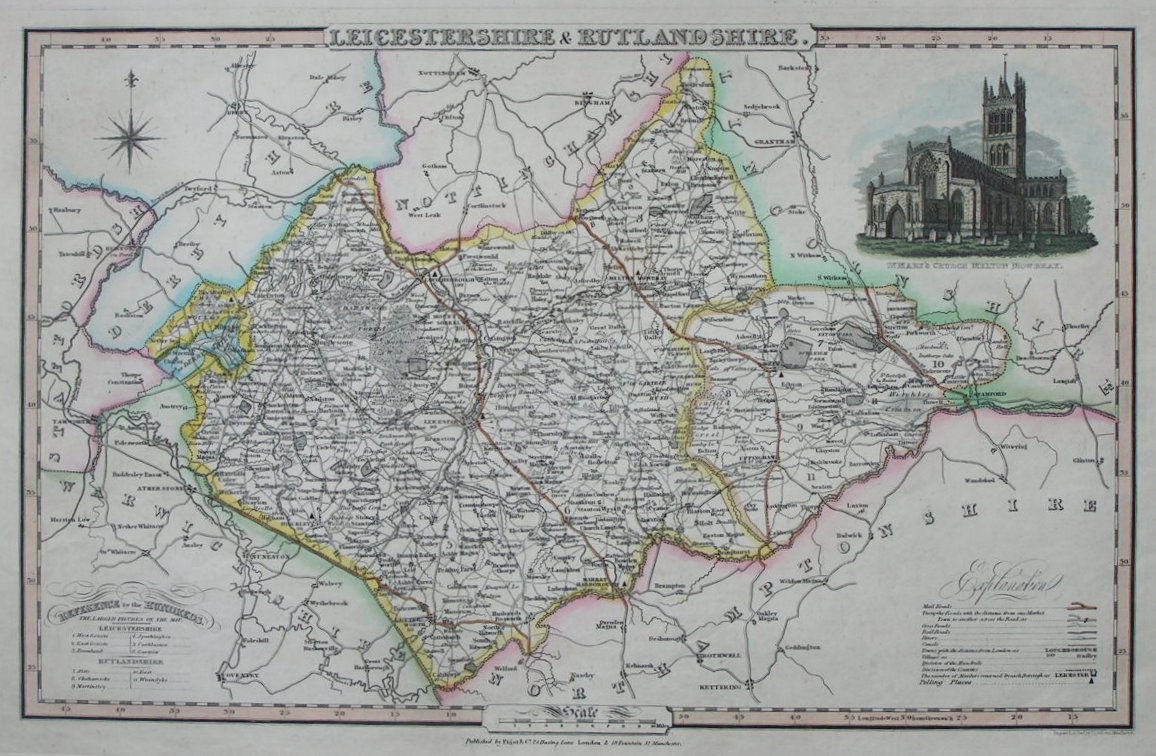 Map of Leicestershire - Pigot