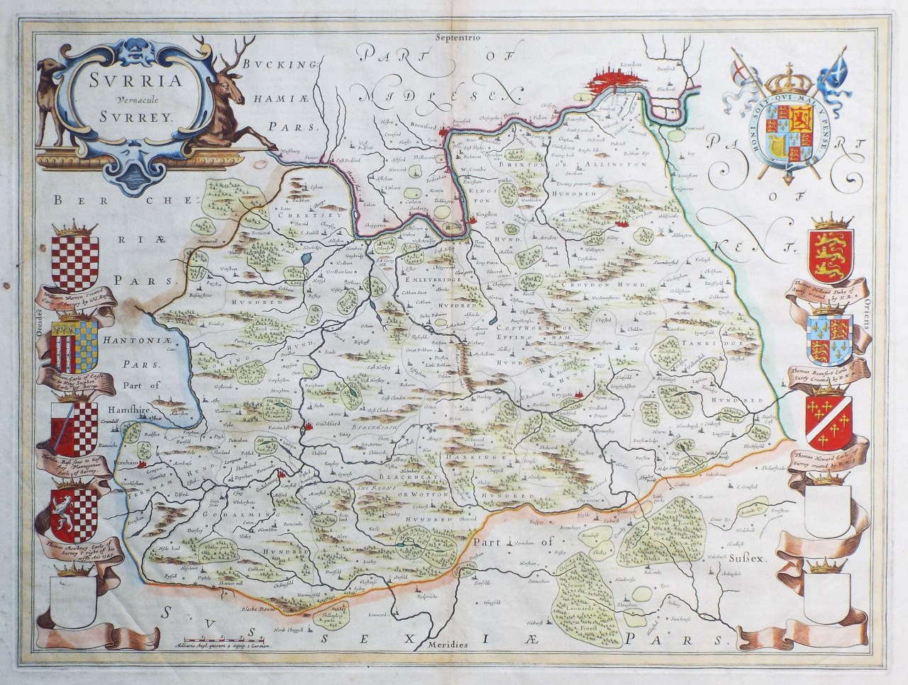 Map of Surrey