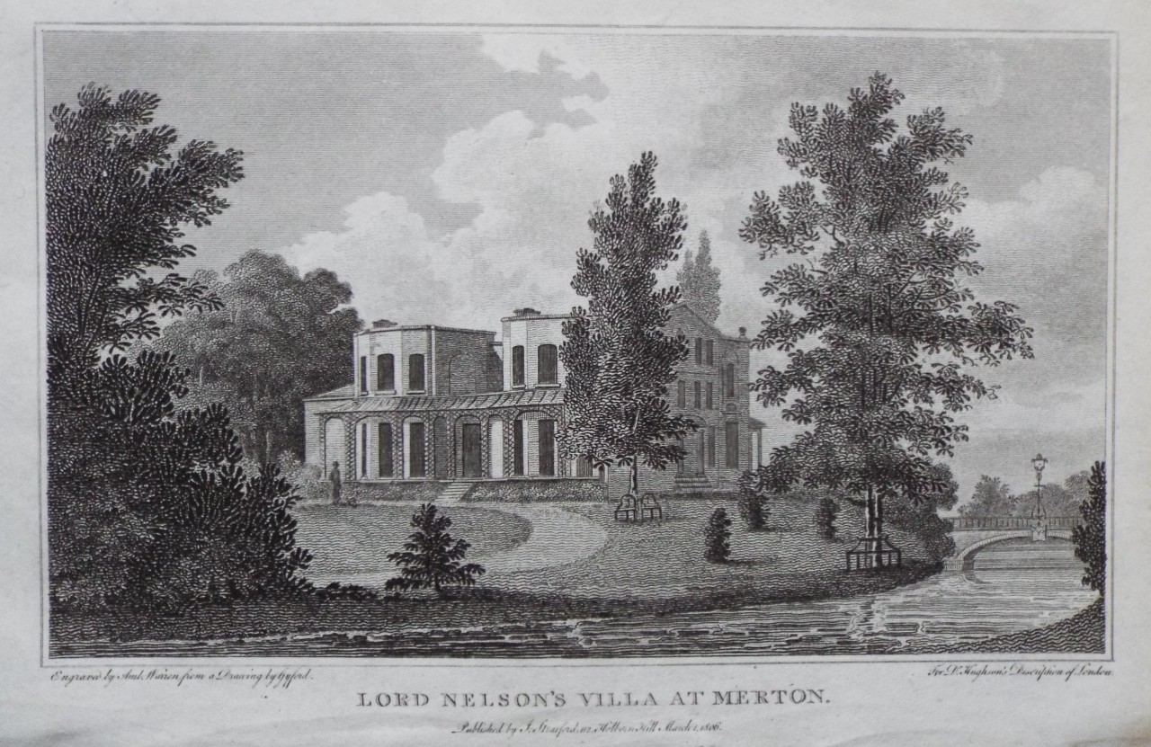 Print - Lord Nelson's Villa at Merton. - Warren