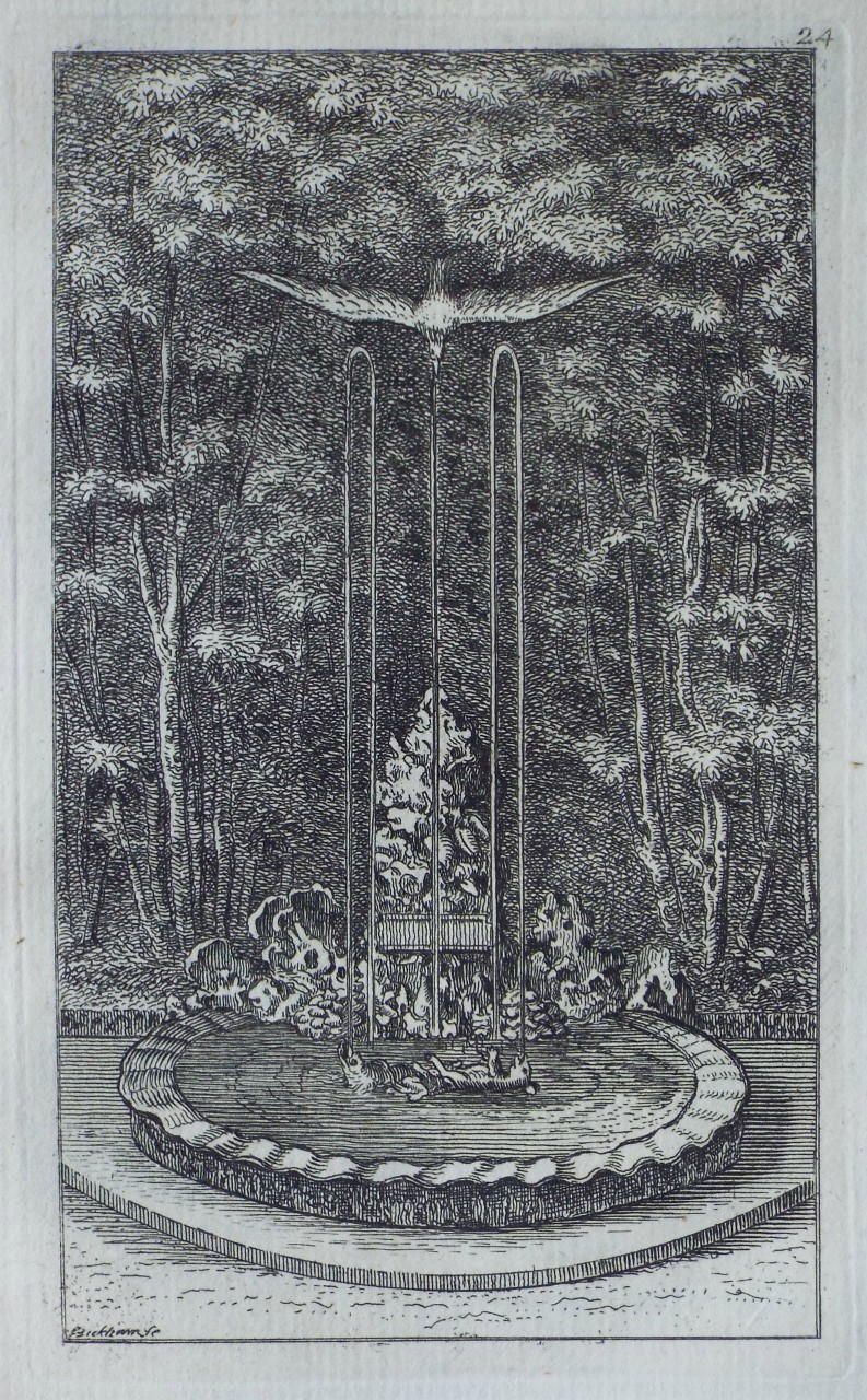 Print - The Frog and the Mouse Fountain in the Labyrinth of Versailles - Bickham