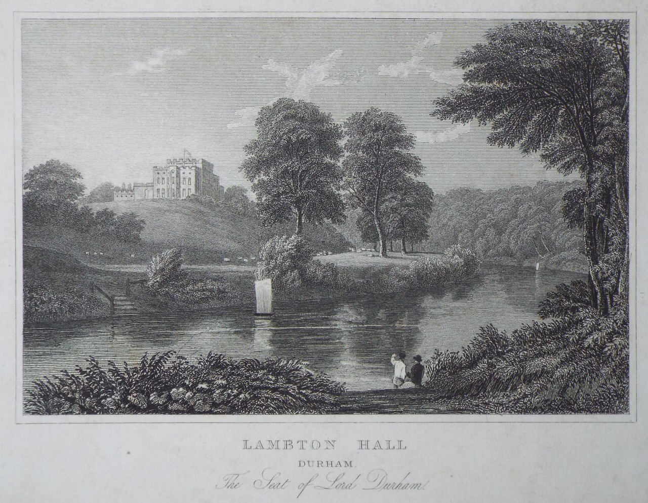 Print - Lambton Hall Durham. The Seat of Lord Durham