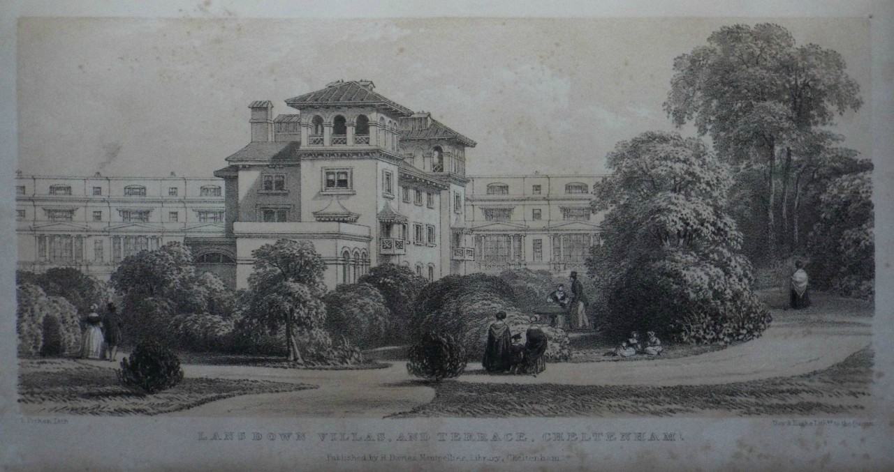 Lithograph - Lansdown Villas, and Terrace, Cheltenham.