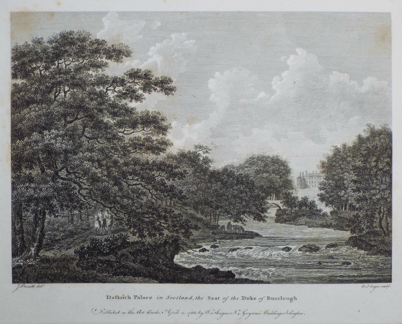 Print - Dalkeith Palace in Scotland, the Seat of the Duke of Buccleugh. - Angus
