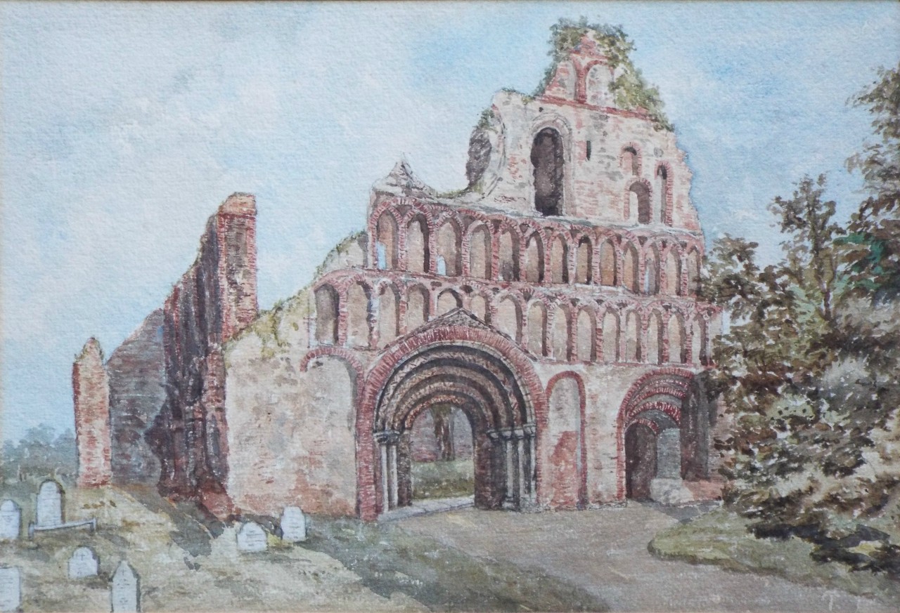 Watercolour - St. Botolph's Priory, Colchester. 1875