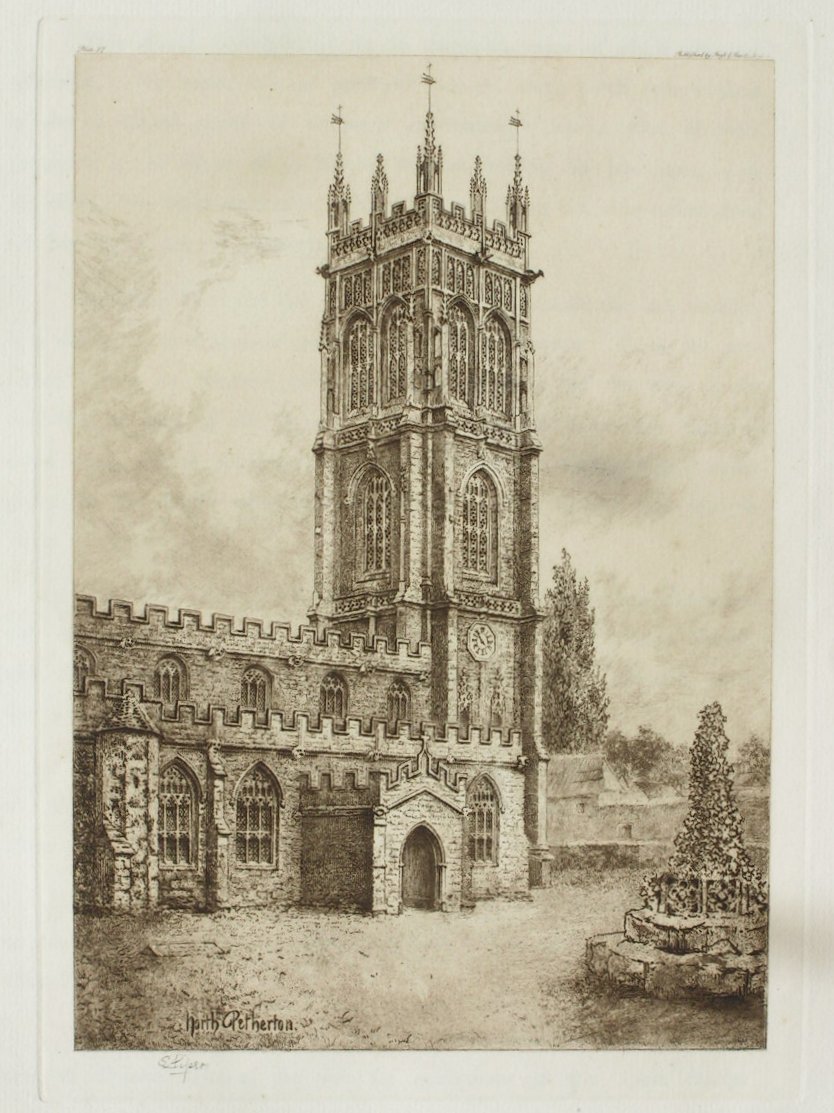 Etching - St. Mary's, North Petherton - Piper