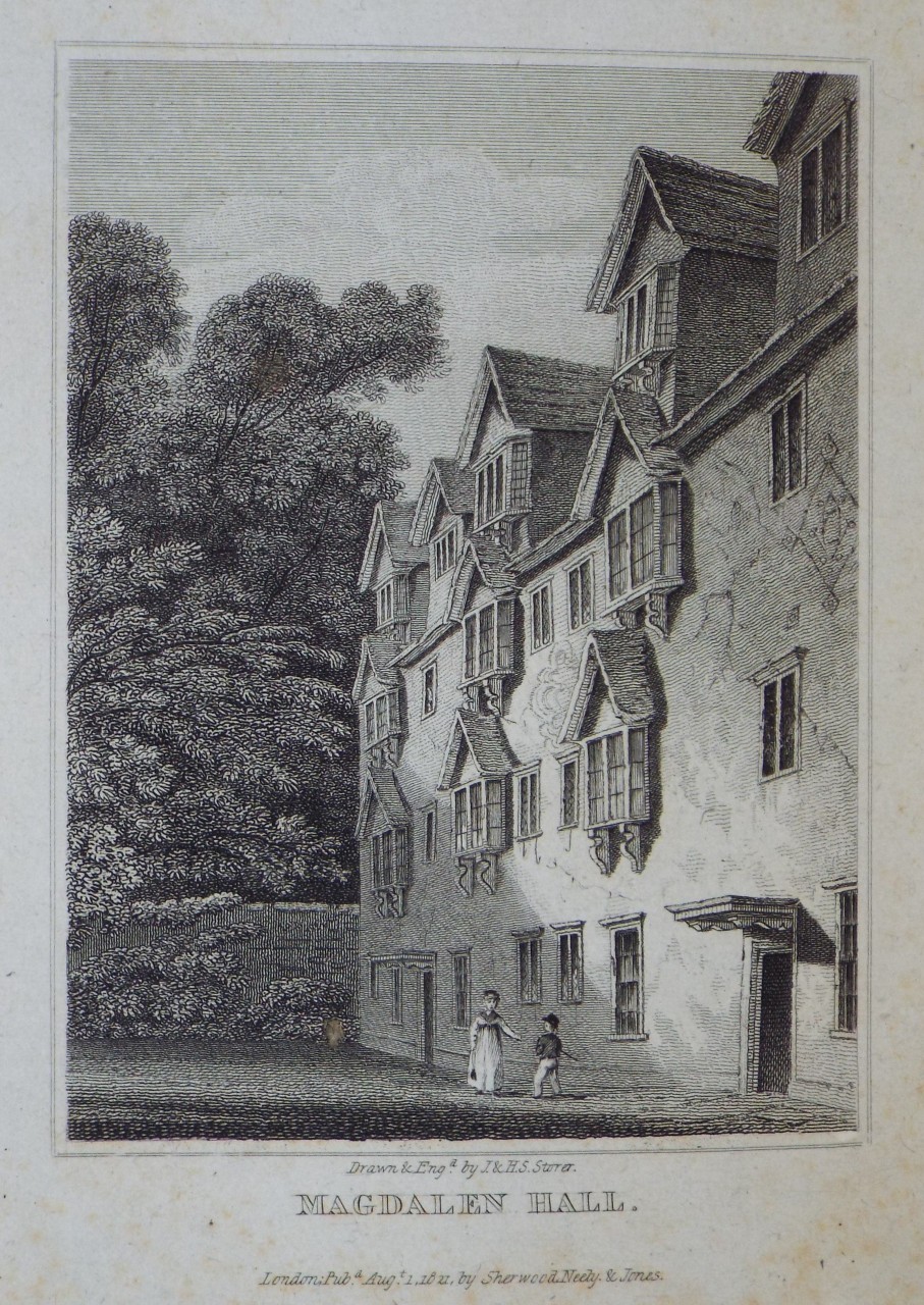 Print - Magdalen Hall. - Storer