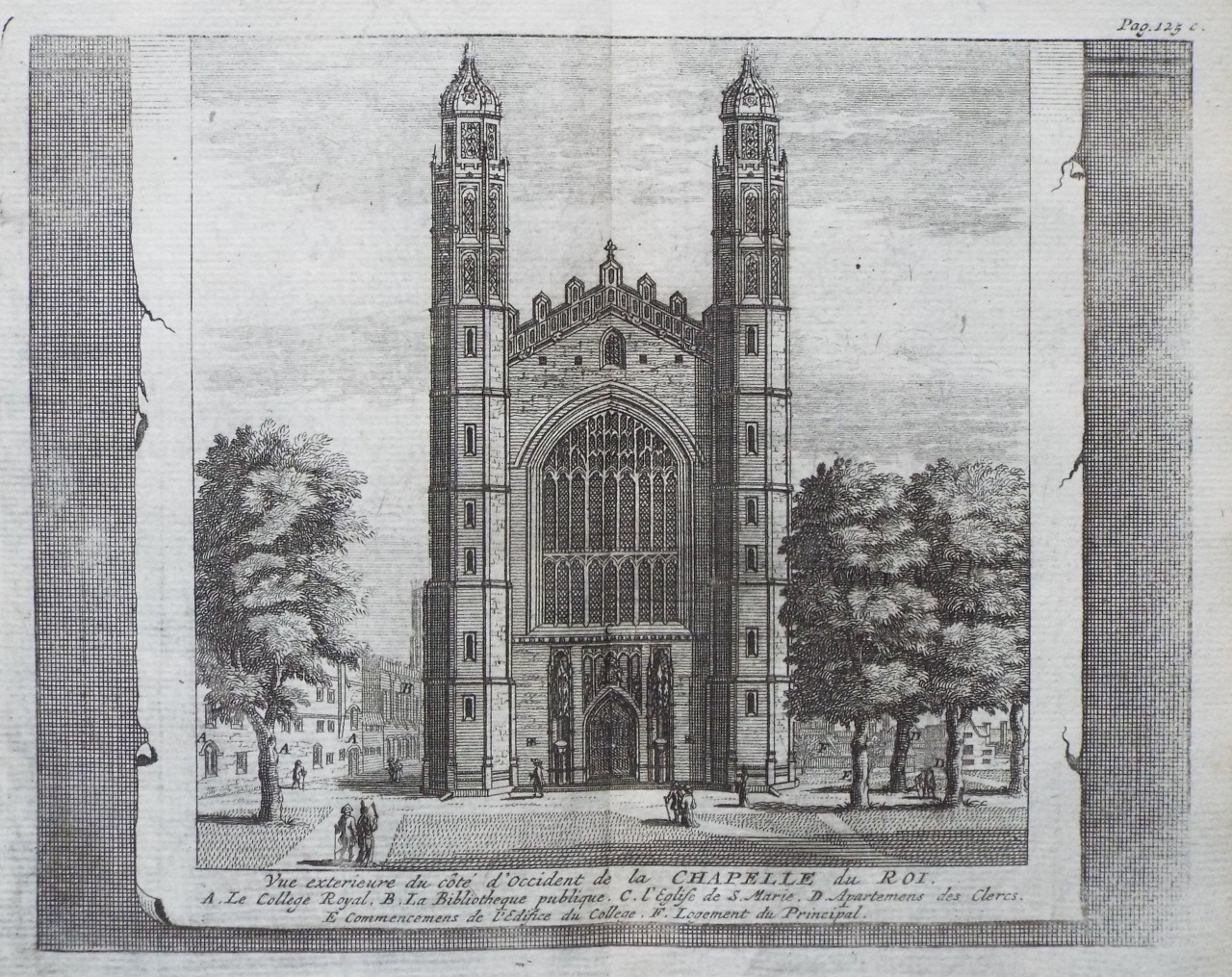 Print - Vue exterieure de cote d'occident de la Chapelle du Roi.