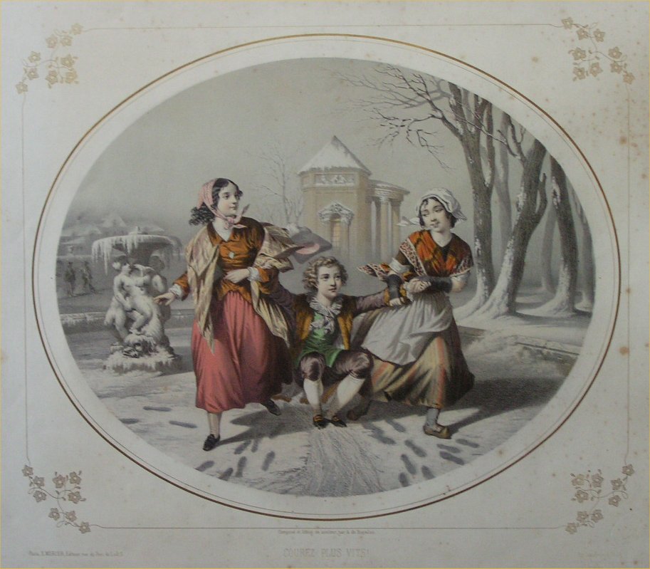 Chromolithograph - Courez Plus Vite!