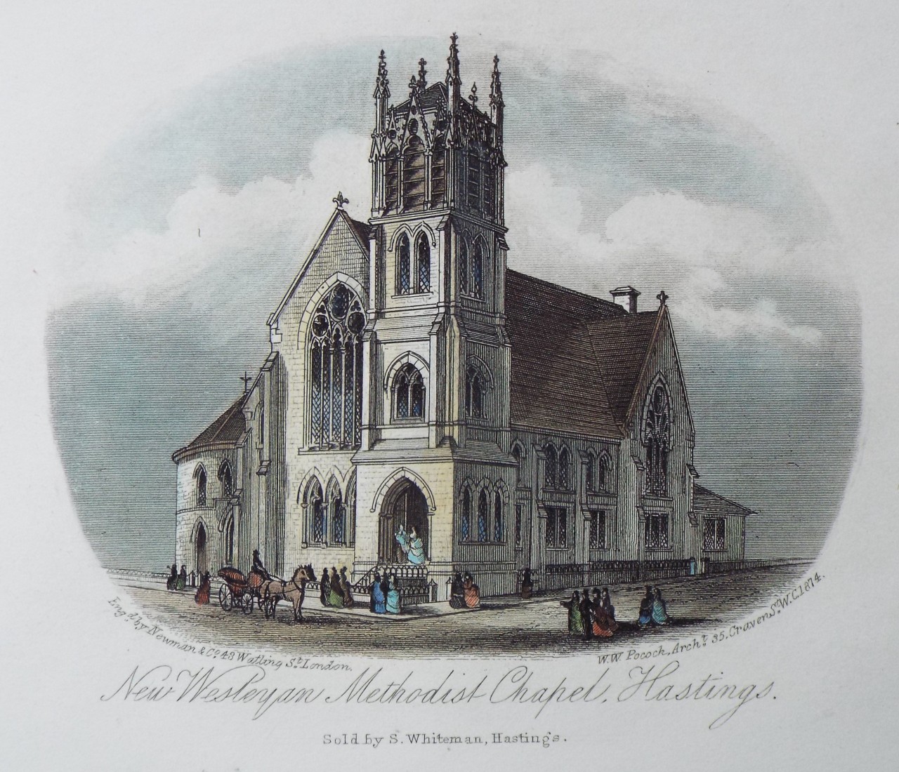 Steel Vignette - New Wesleyan Methodist Chapel, Hastings. - Newman