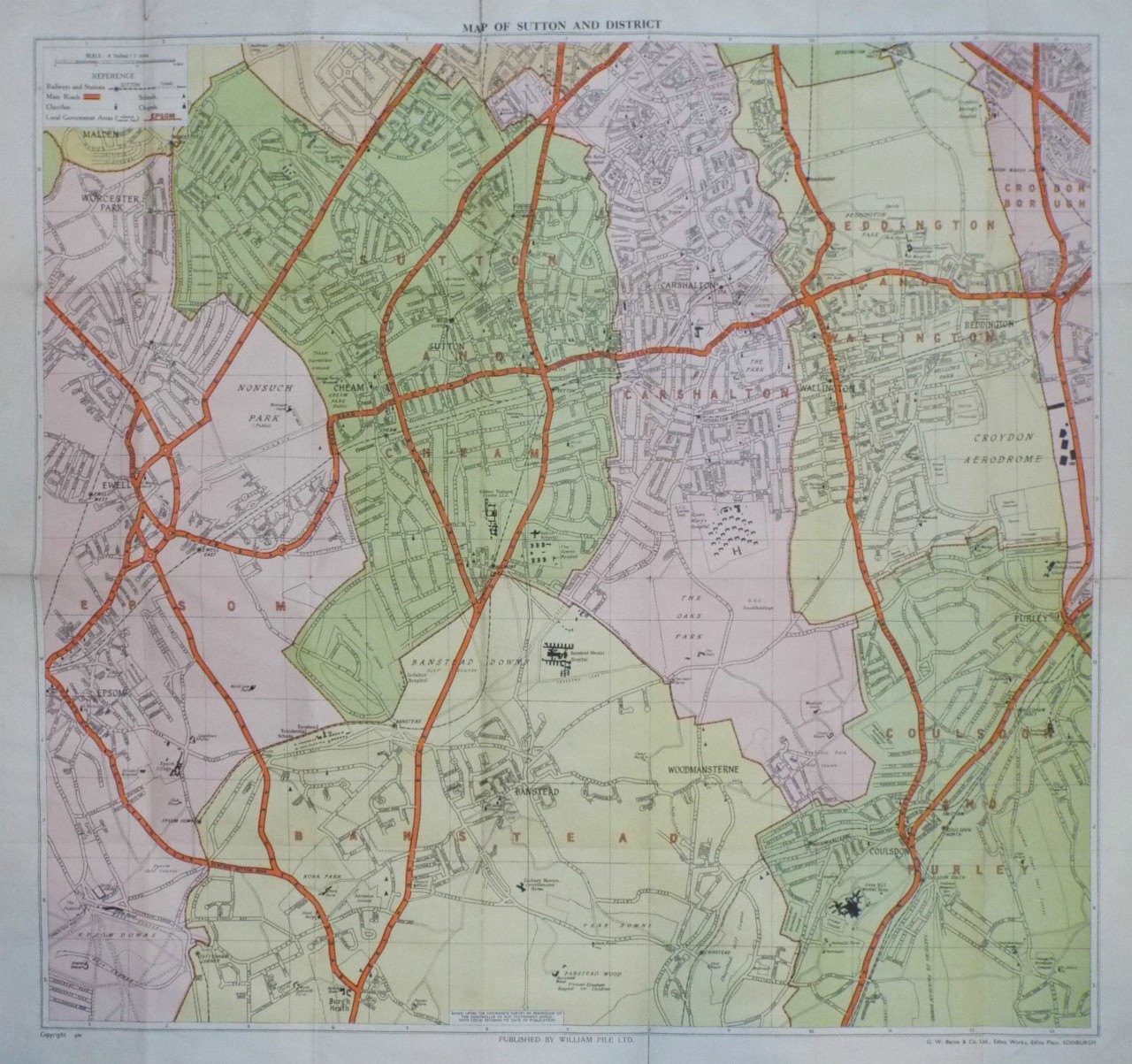 Map of Sutton - Sutton