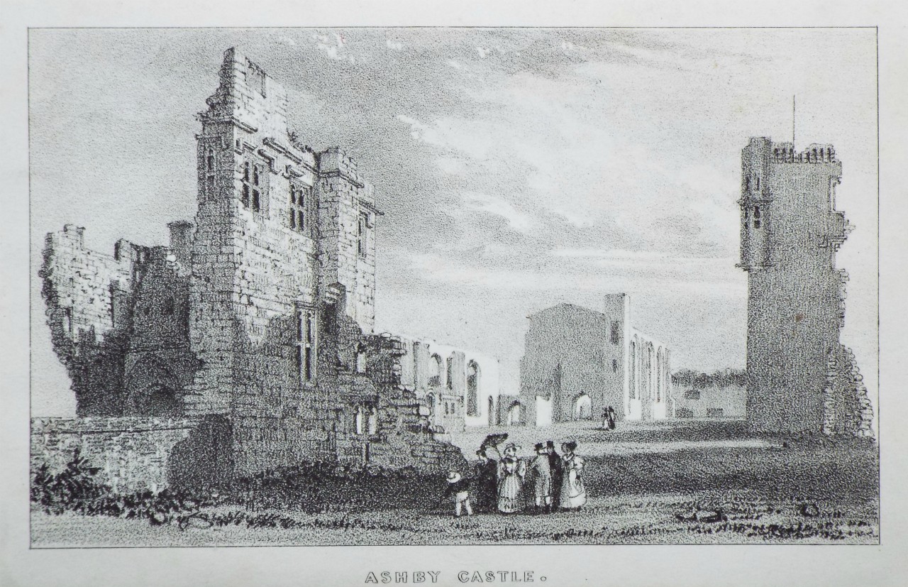 Lithograph - Ashby Castle.