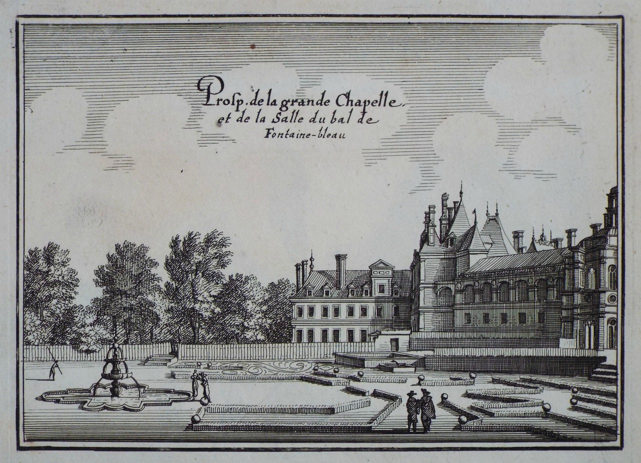 Print - Prosp. de la grande Chapelle, et de la Salle du bal de Fontaine-bleau.