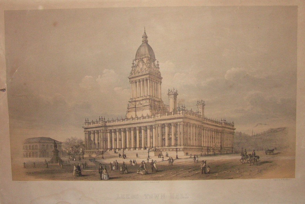 Lithograph - Leeds Town Hall - Storey