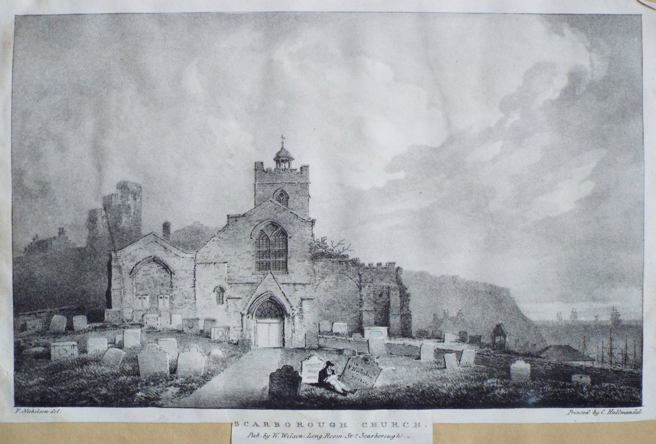 Print - Scarborough Church. - Nicholson