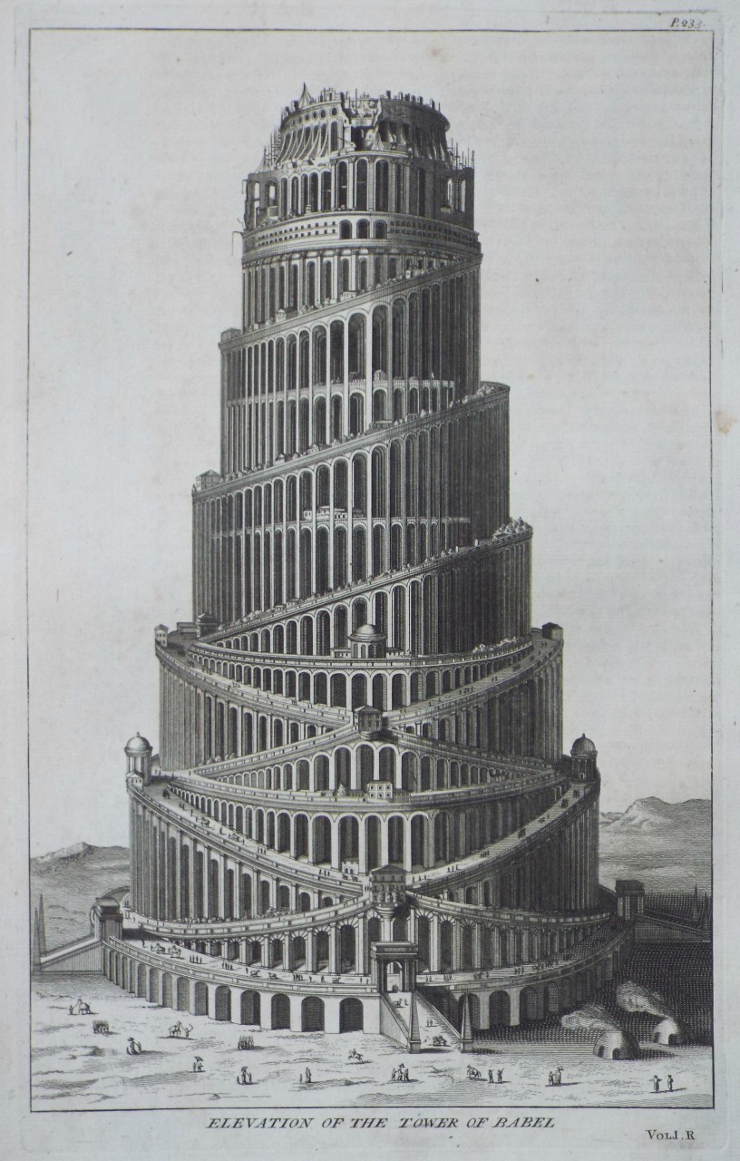Print - Elevation  of the Tower of Babel