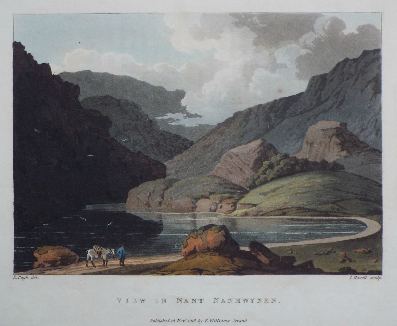 Aquatint - View in Nant Nanhwynen. - Havell