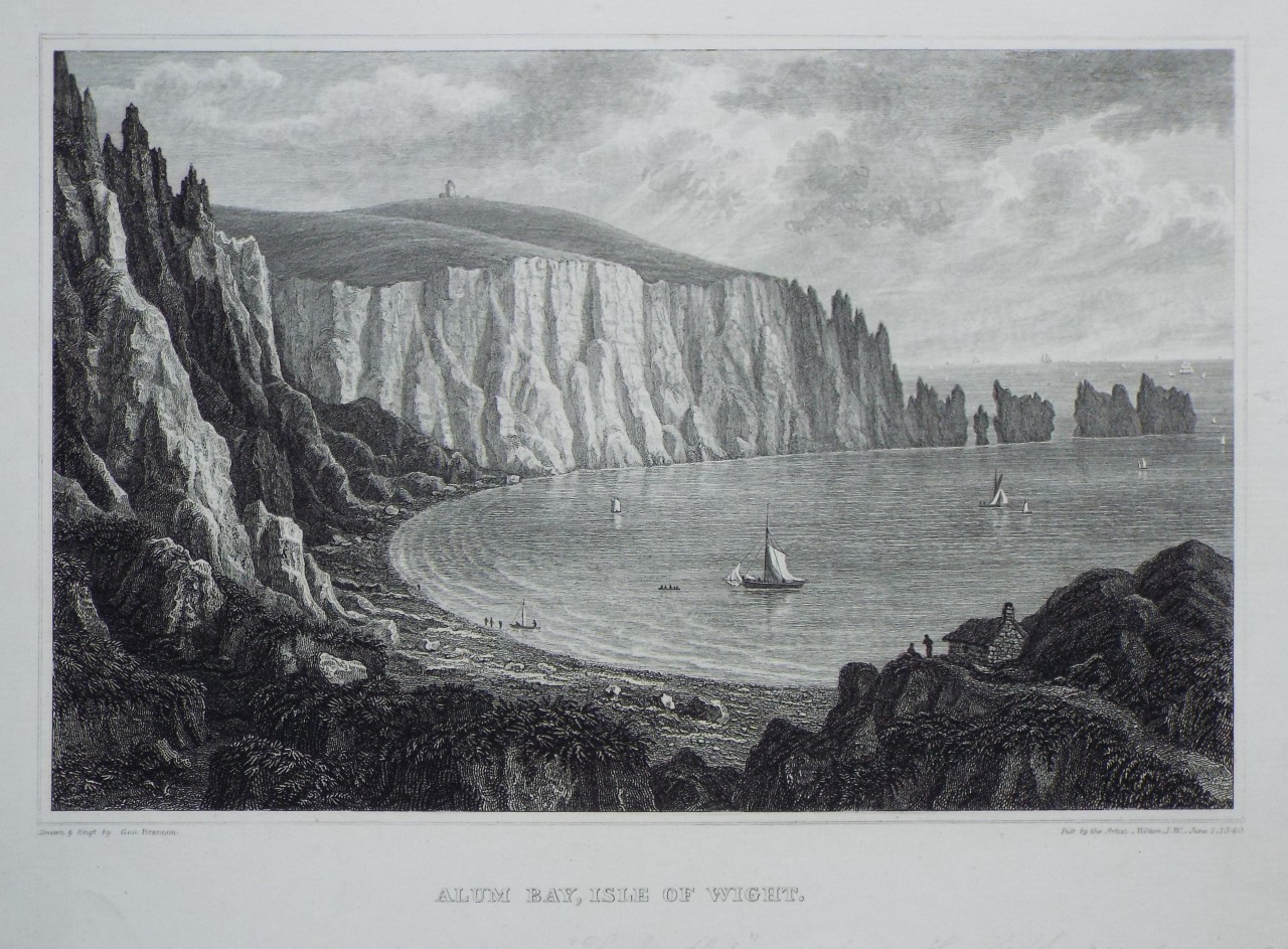 Print - Alum Bay, Isle of Wight. - Brannon