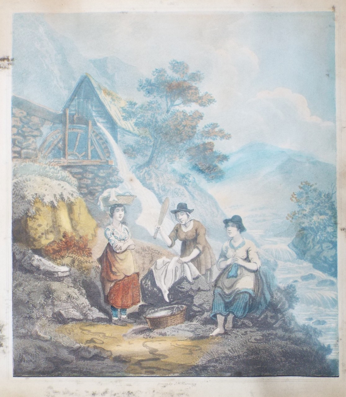Aquatint - Washday - Harding