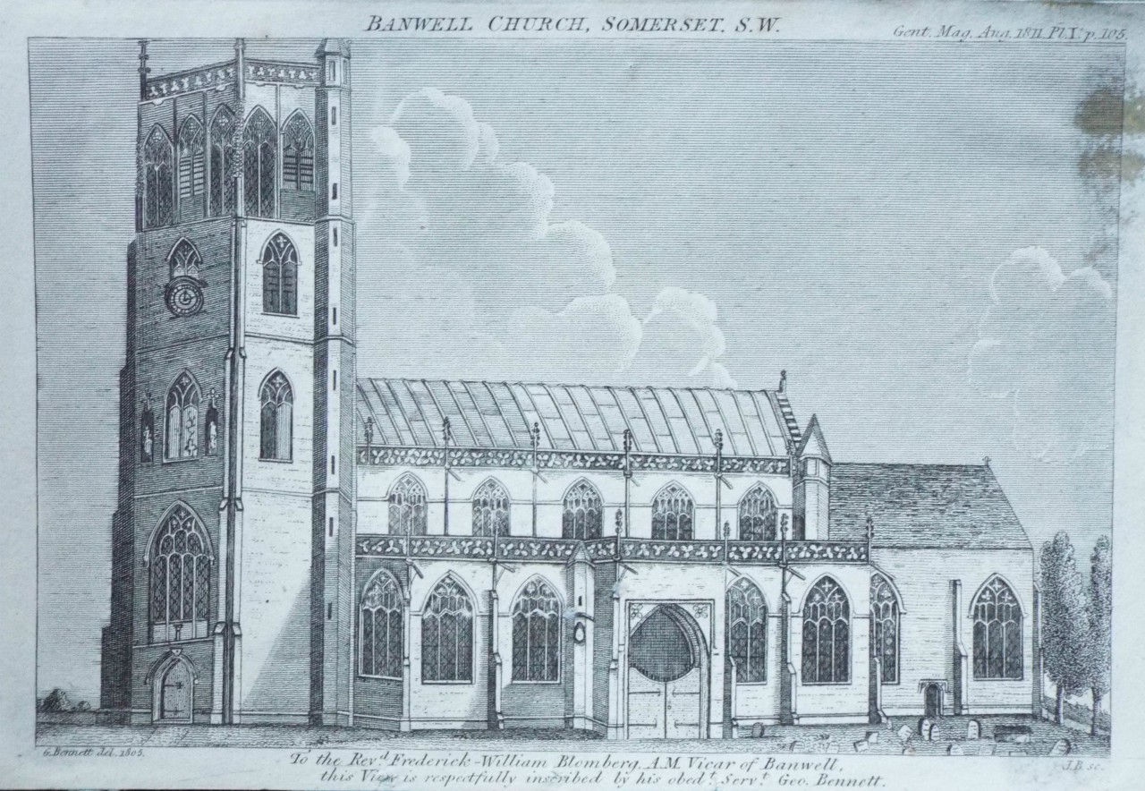 Print - Banwell Church, Somerset. S. W.