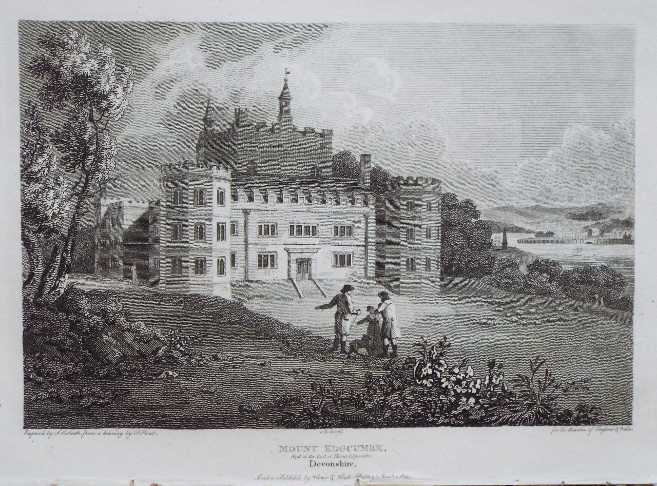 Print - Mount Edgecumbe, Seat of the Earl of Mount Edgecumbe, Devonshire. - Smith