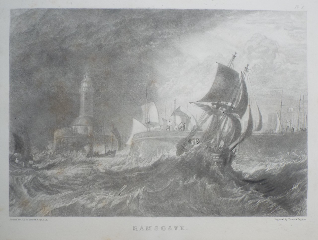 Steel mezzotint - Ramsgate. - Lupton