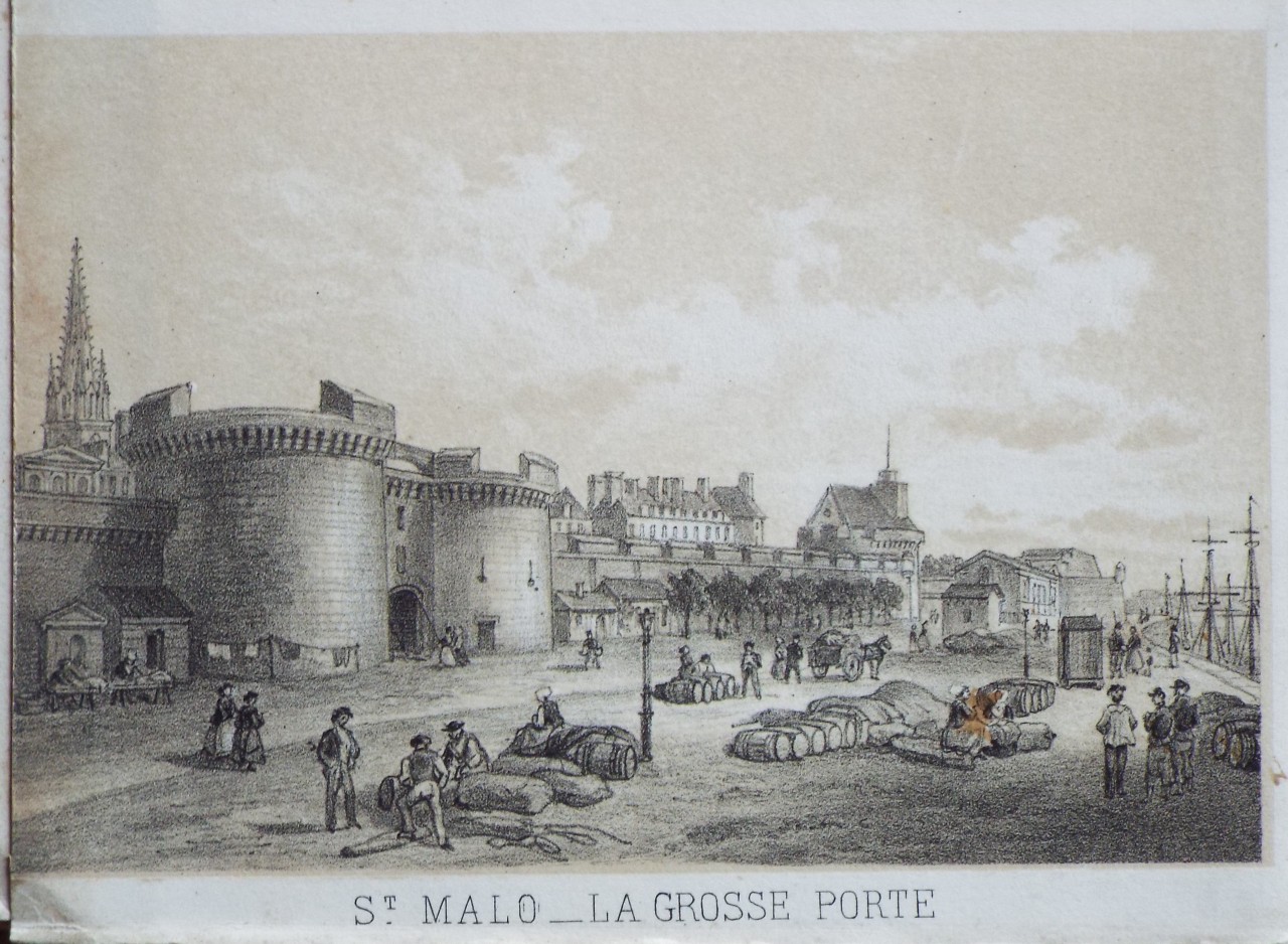 Lithograph - St. Malo - La Grosse Porte