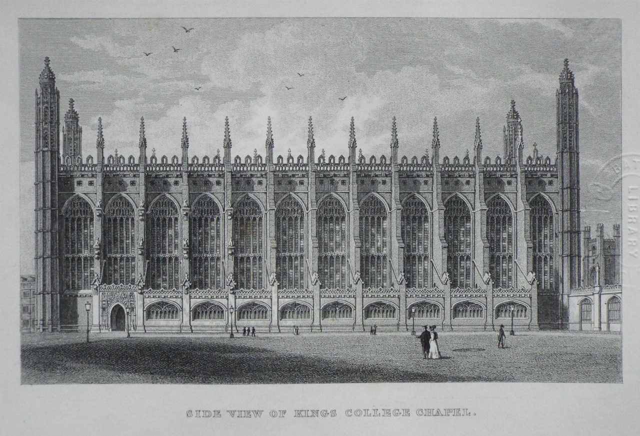 Print - Side View of Kings College Chapel.