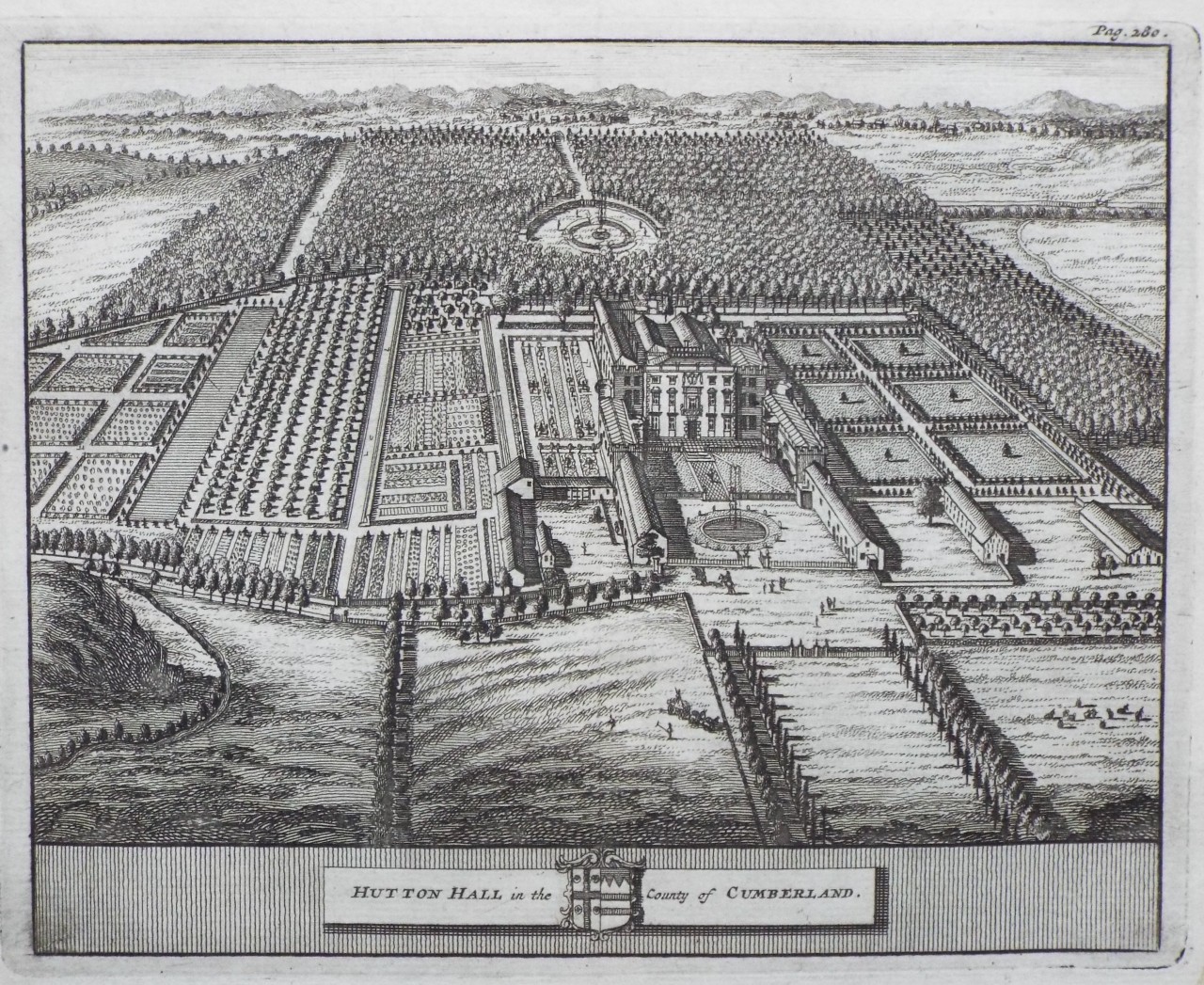 Print - Hutton Hall in the County of Cumberland.
