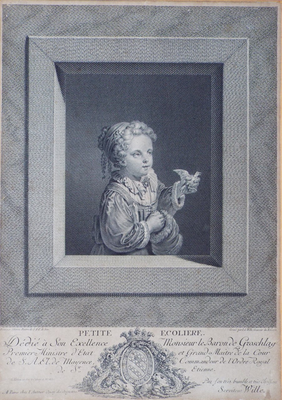 Print - Petite Ecoliere. - Wille