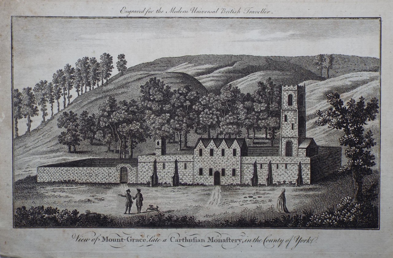Print - View of Mount-Grace, late a Carthusian Monastery, in the County of York.
