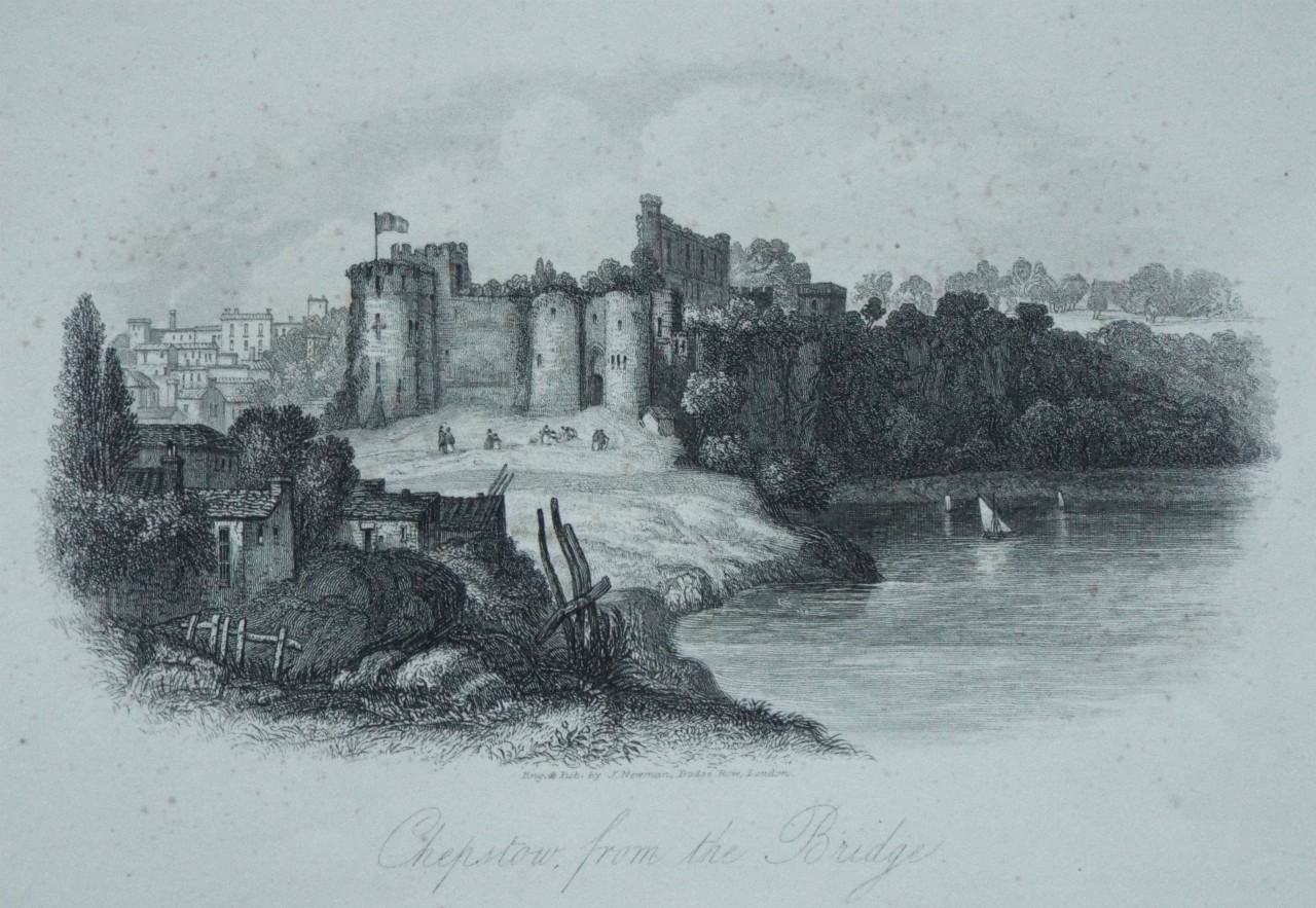 Steel Vignette - Chepstow, from the Bridge. - J.