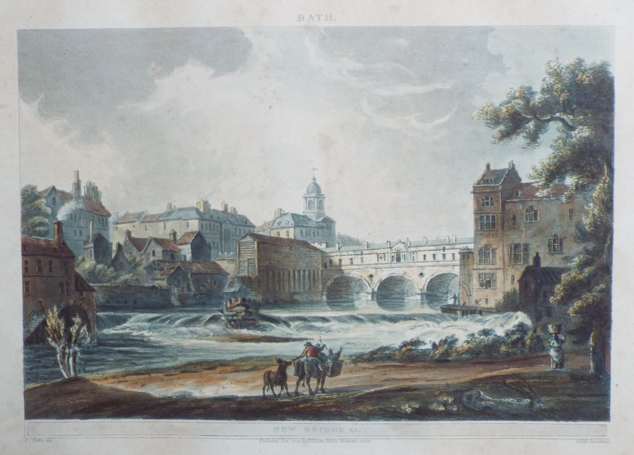 Aquatint - Bath. New Bridge &c.