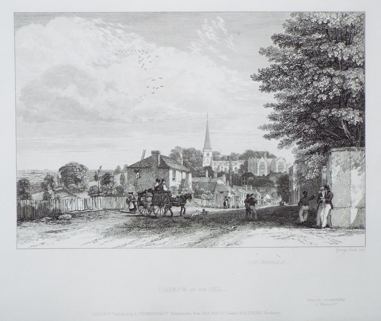 Print - The Schools Harrow on the Hill - Cooke