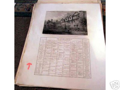 Print - Christ Church (Oxford Almanack 1864)
