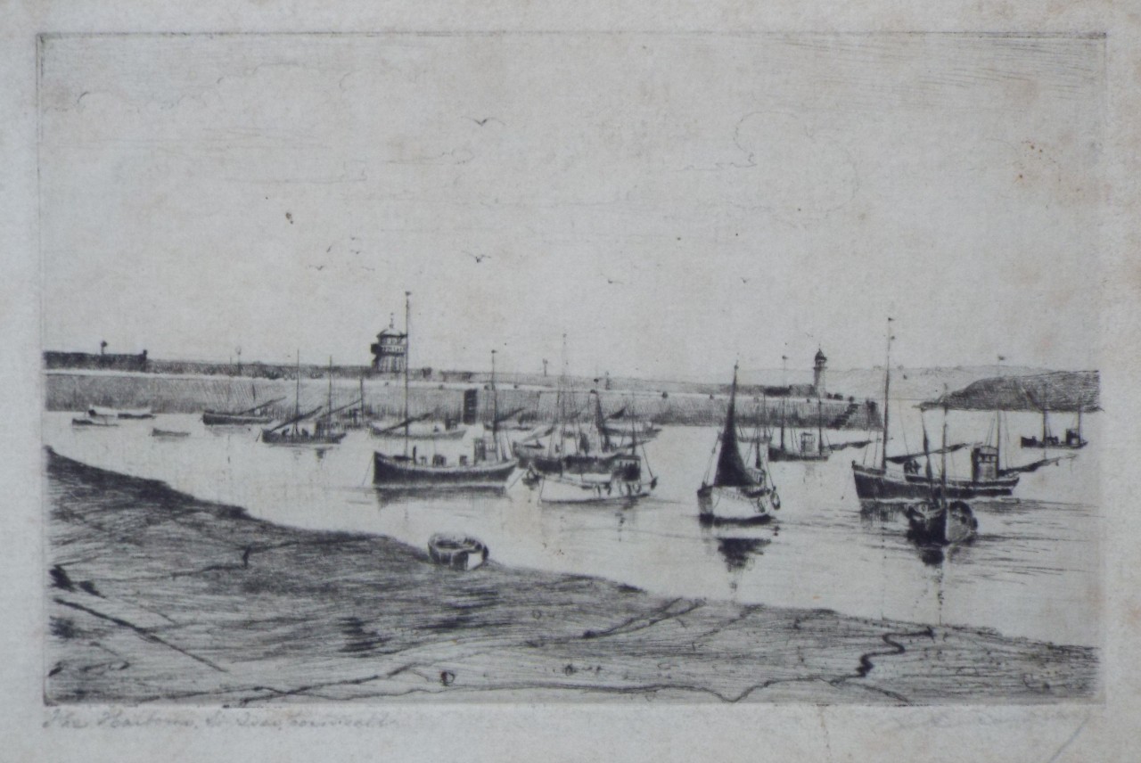 Etching - The Harbour, St. Ives, Cornwall