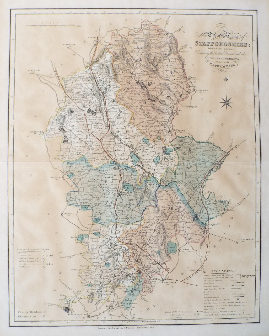 Map of Staffordshire