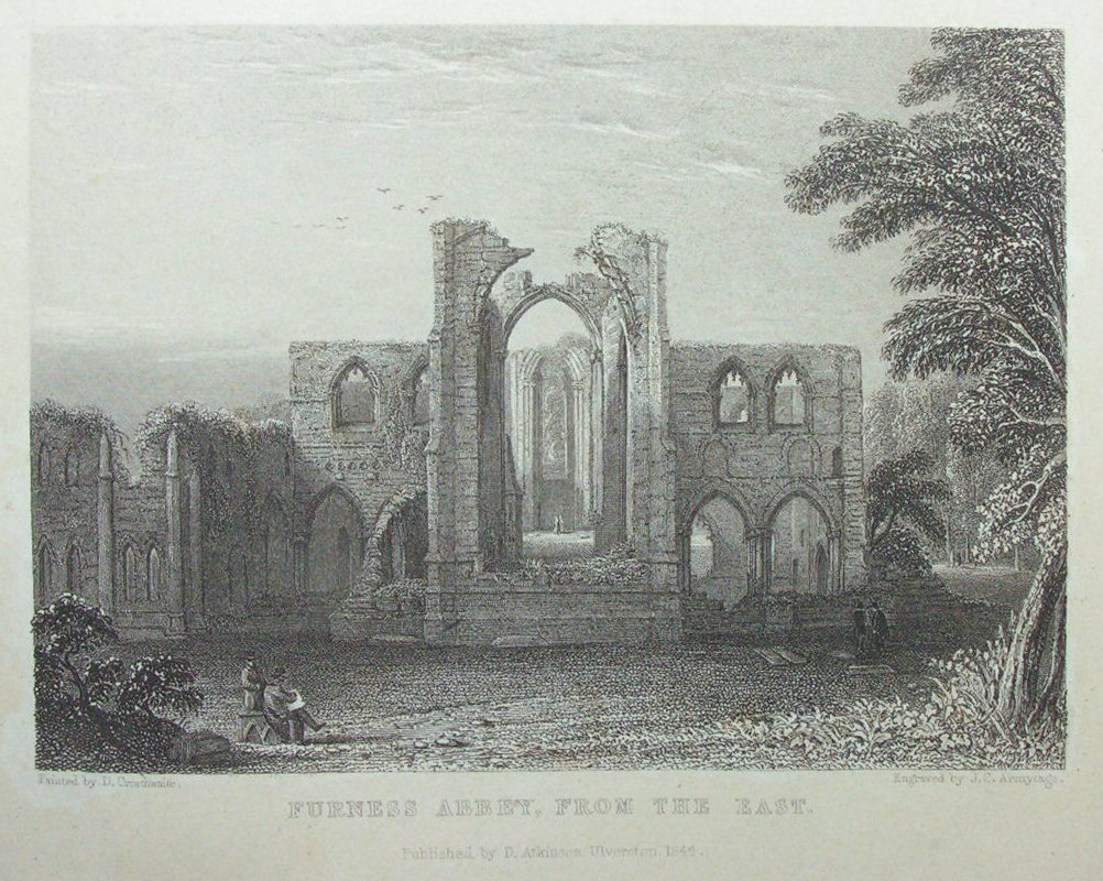 Print - Furness Abbey, from the East - Armytage