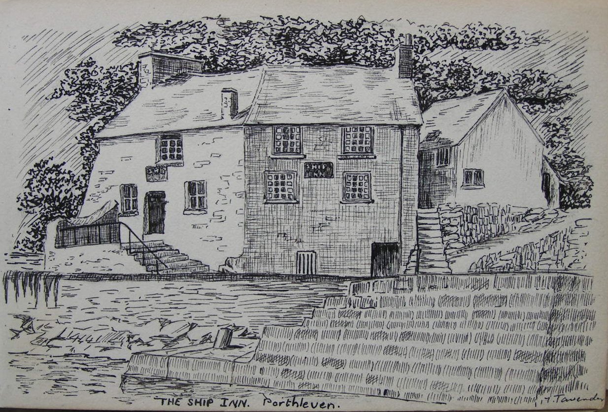 Pen & Ink - The Ship Inn, Porthleven