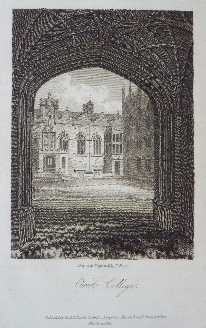 Print - Oriel College. - Storer