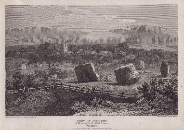 Print - View of Avebury (with part of the Druidical Temple) Wiltshr - Smith
