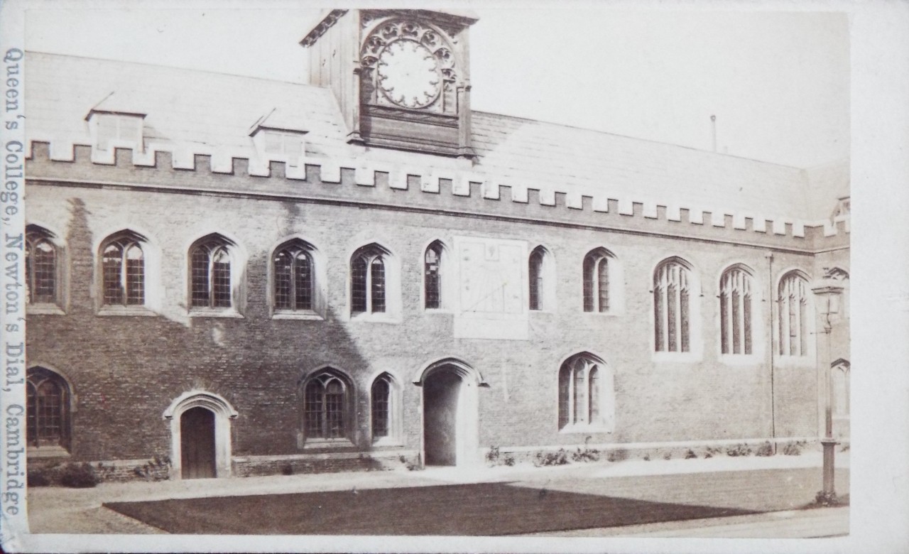 Photograph - Queen's College, Newton's Dial, Cambridge