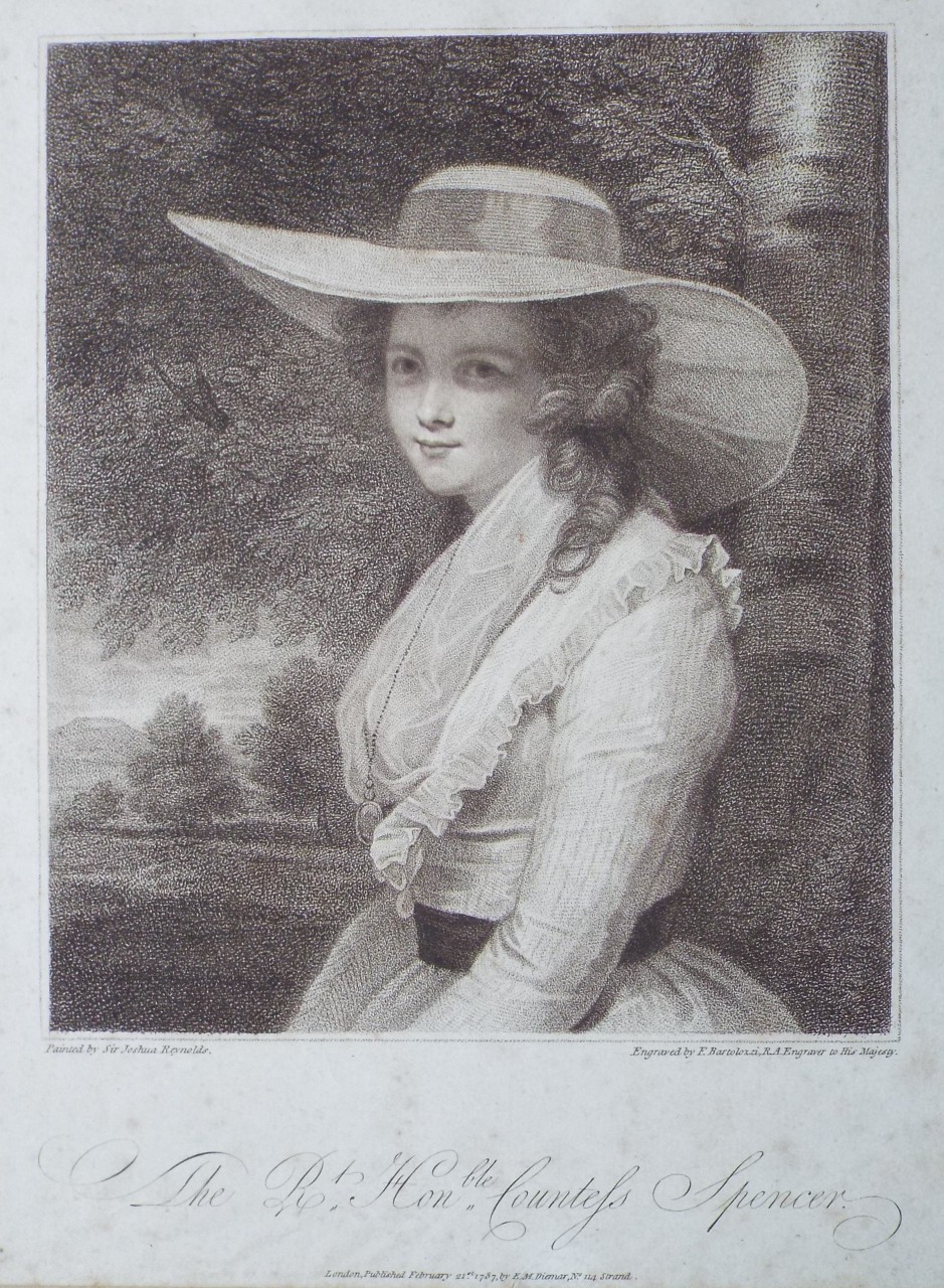 Stipple - The Rt. Honble Countess Spencer. - Bartolozzi
