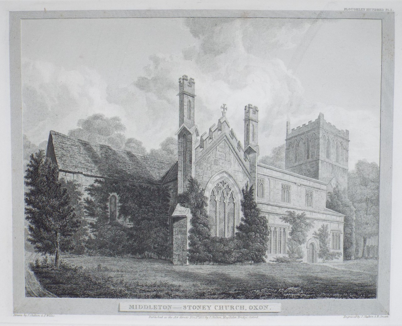Print - Middleton-Stoney Church, Oxon. - Skelton
