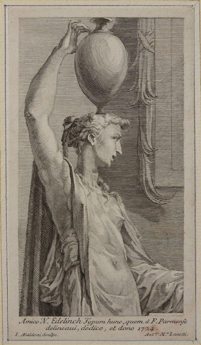 Print - Amico N. Edelinch Typum hunc, quem a F.Parmense delineani, dedico, et dono 1724. - Faldoni