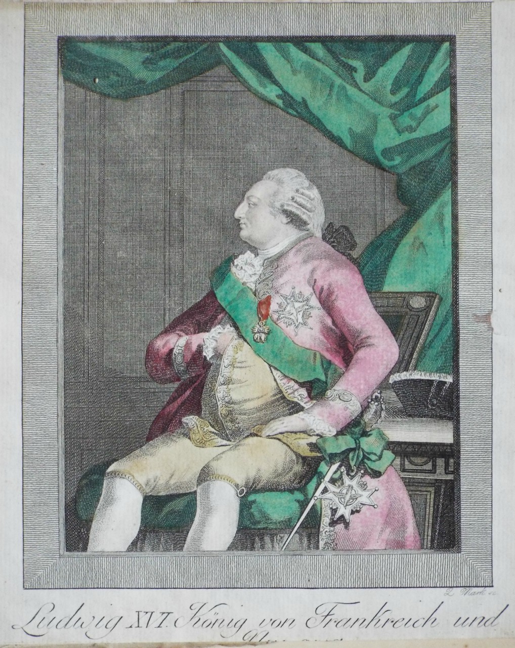 Print - Ludwig XVI. Konig von Frankreich und