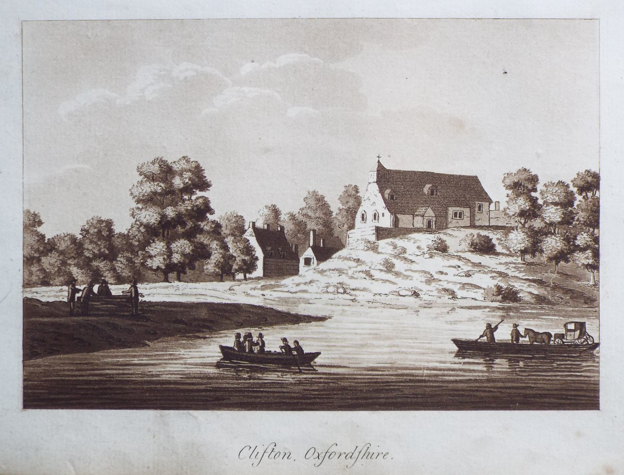 Aquatint - Clifton, Oxfordshire. - Ireland